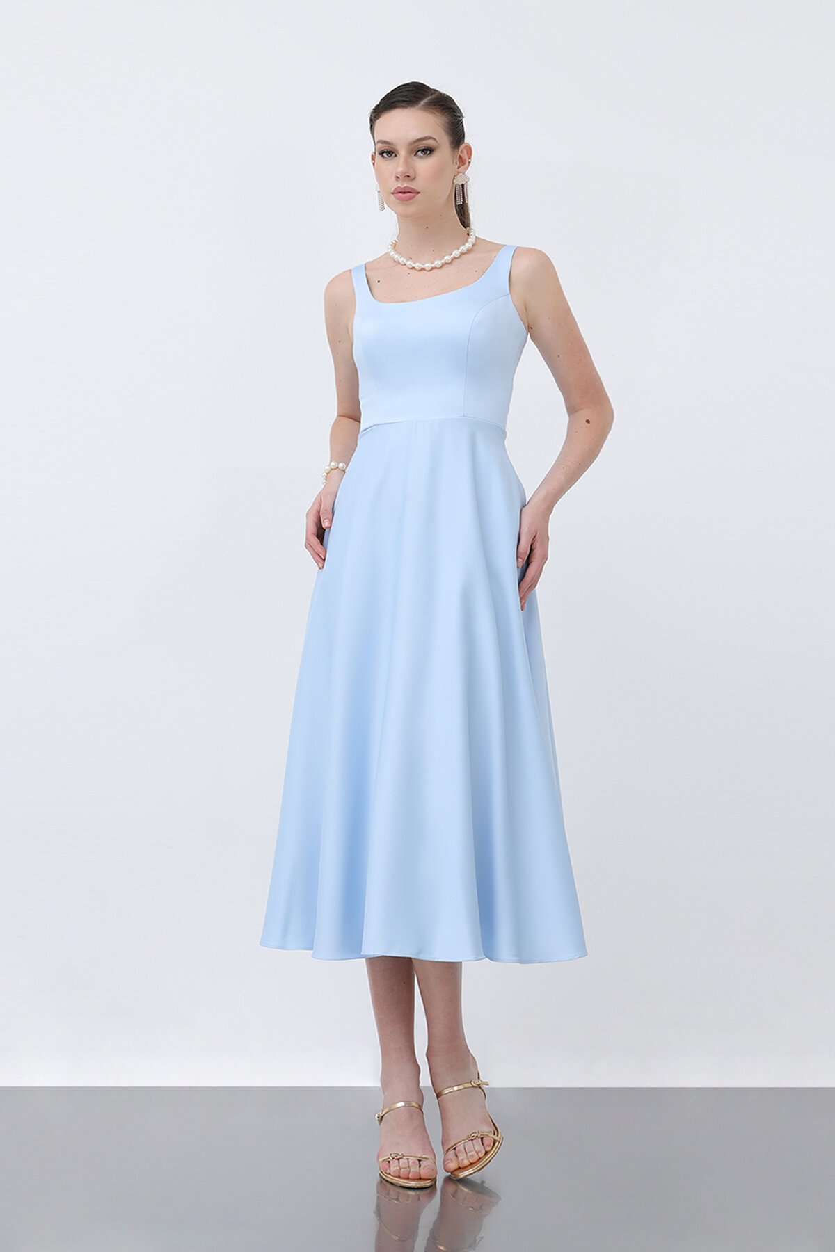 Asklı Midi Elbise - 1726