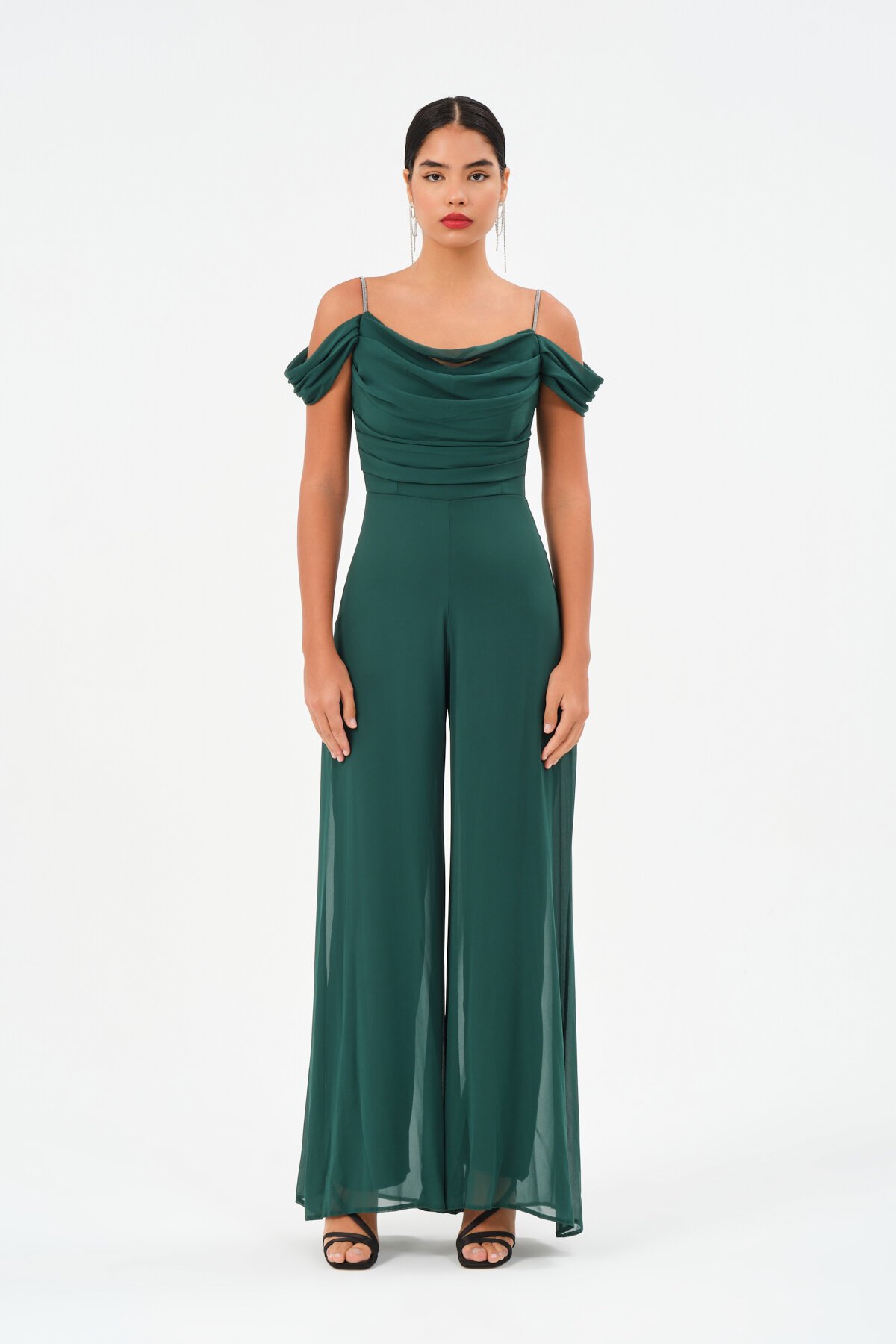 Düşük Omuzlu Askılı Tulum - 1458