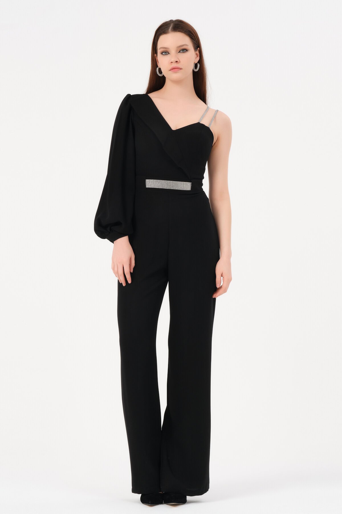 Tek Kollu Taş Askılı Tulum - 1456