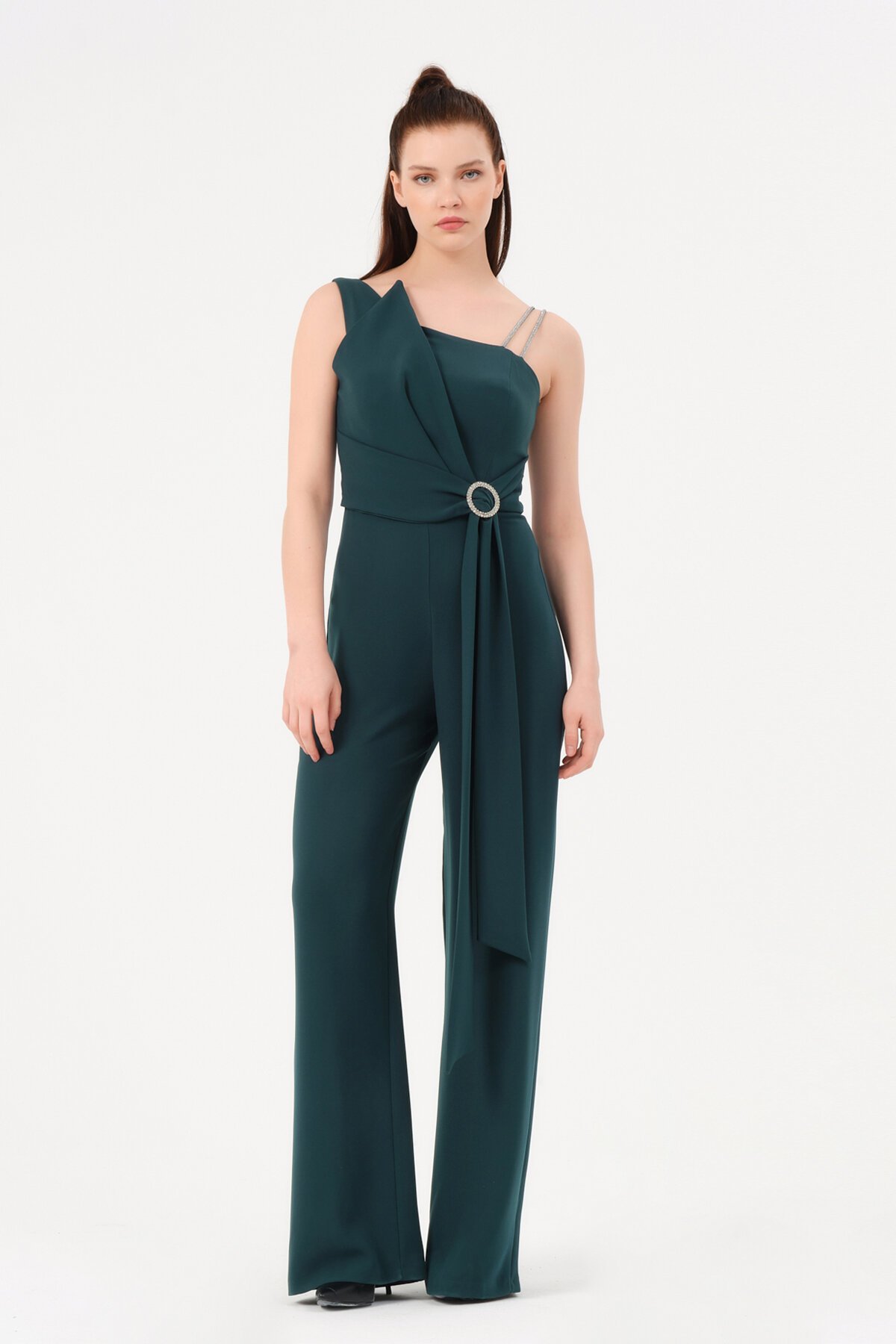 Tek Omuzlu Taş Askılı Tulum - 1454