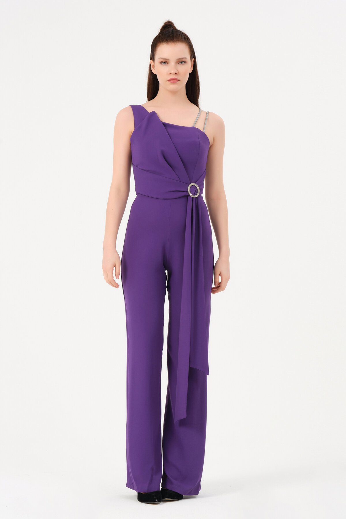 Tek Omuzlu Taş Askılı Tulum - 1454