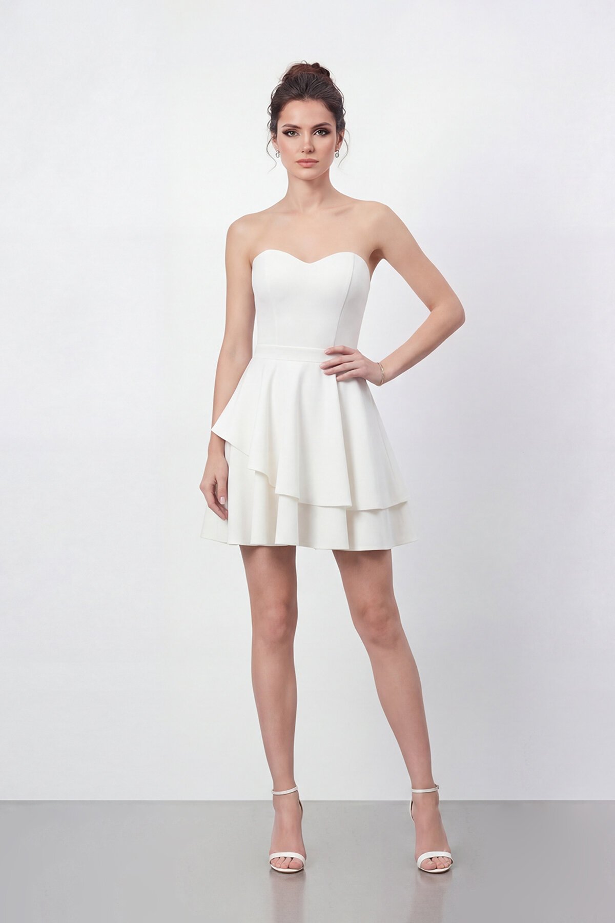 Straplez Kat Kat Mini Abiye - 2079