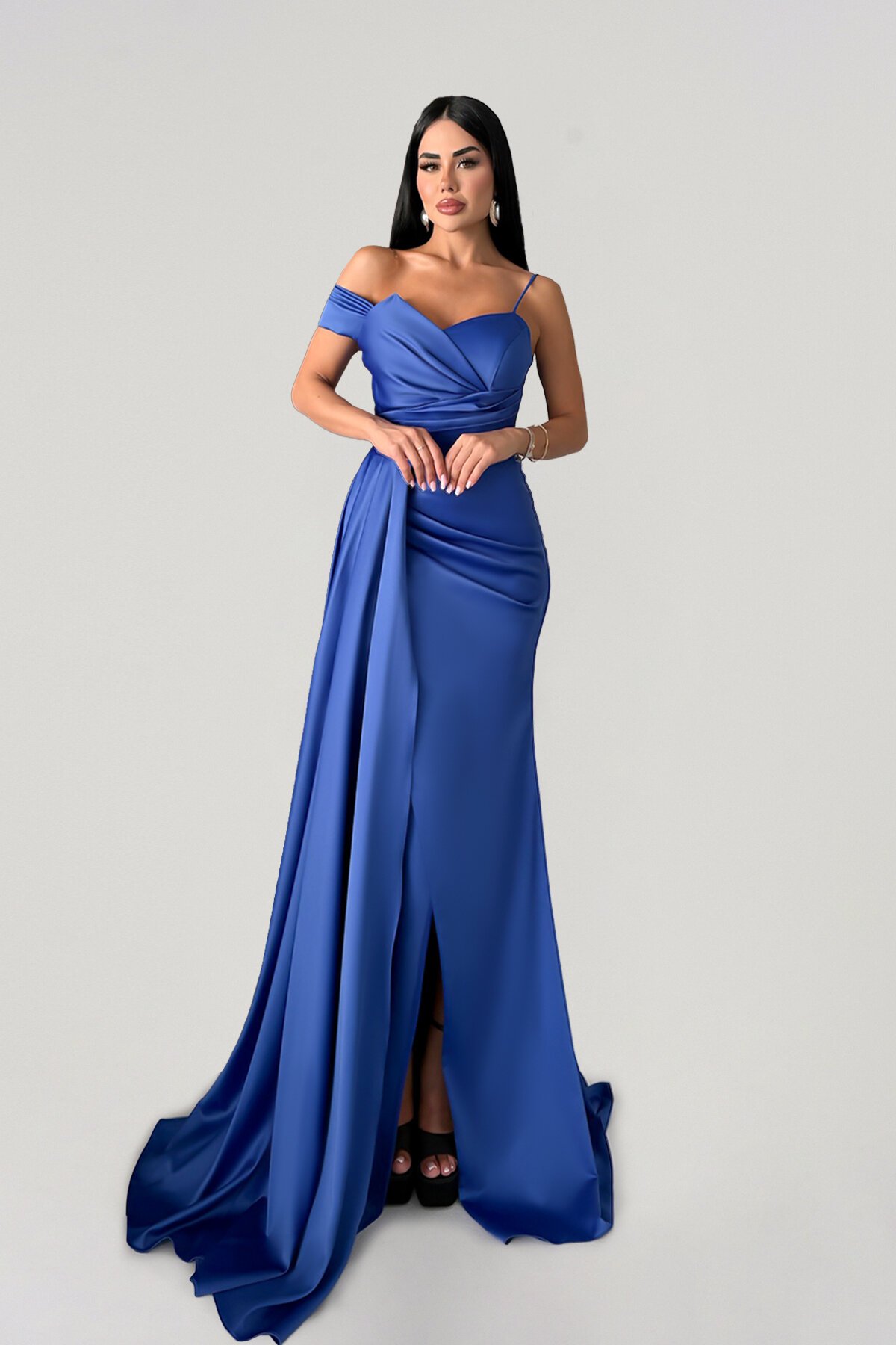 Tek Omzu Düşük İp Askılı Elbise - 1564