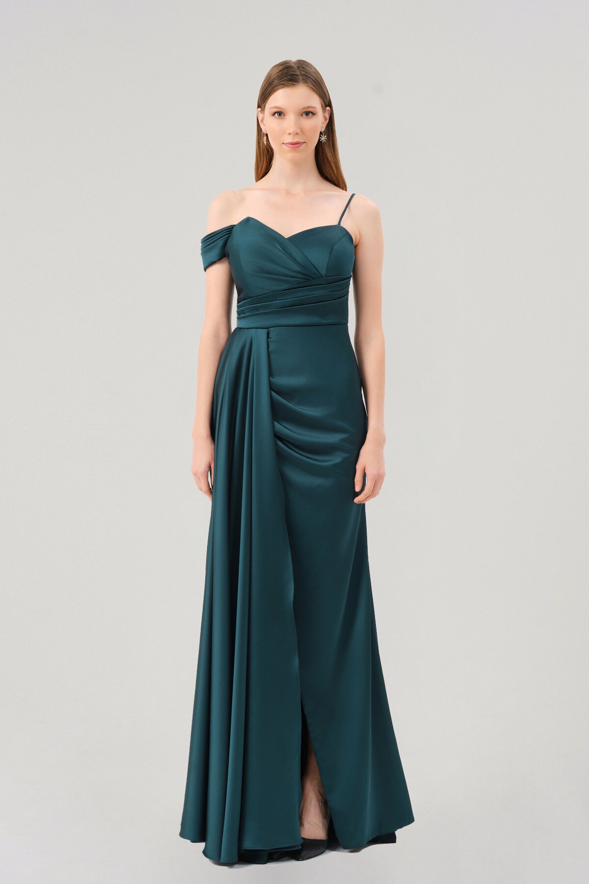 Tek Omzu Düşük İp Askılı Elbise - 1564