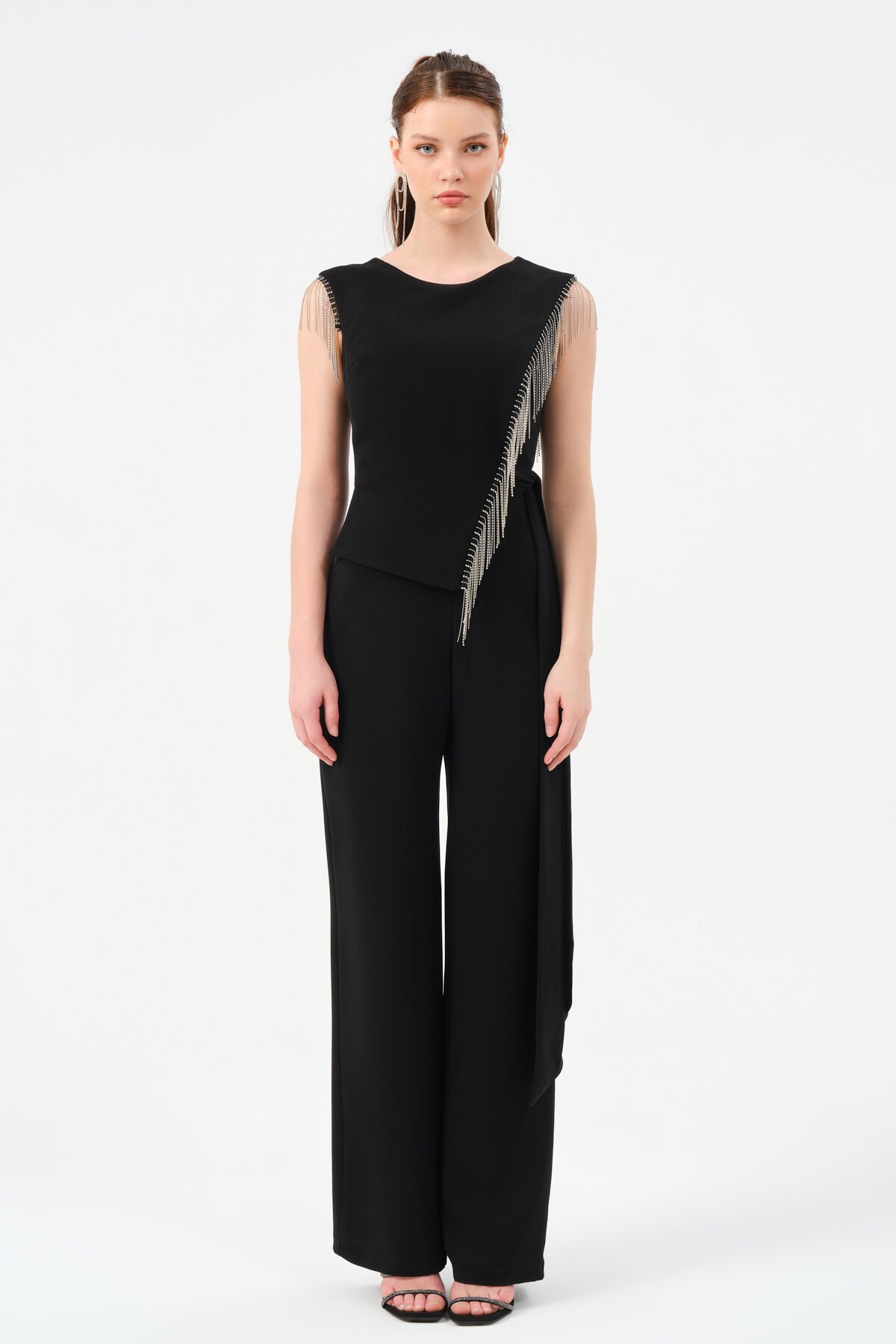 Yandan Bağlamalı Zincir Detaylı Tulum - 1472