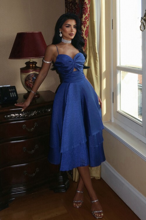 Askılı Midi Elbise - 1711