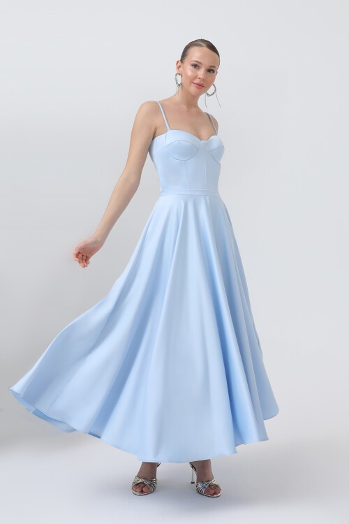 Askılı Midi Elbise - 1800