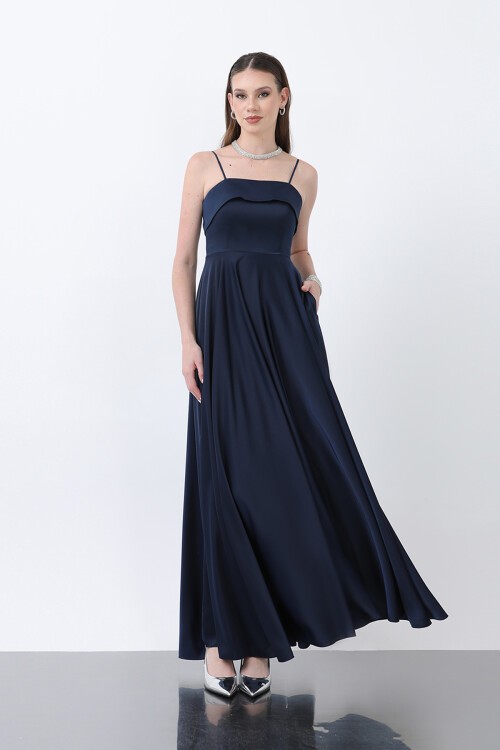 Askılı Uzun Elbise - 1865