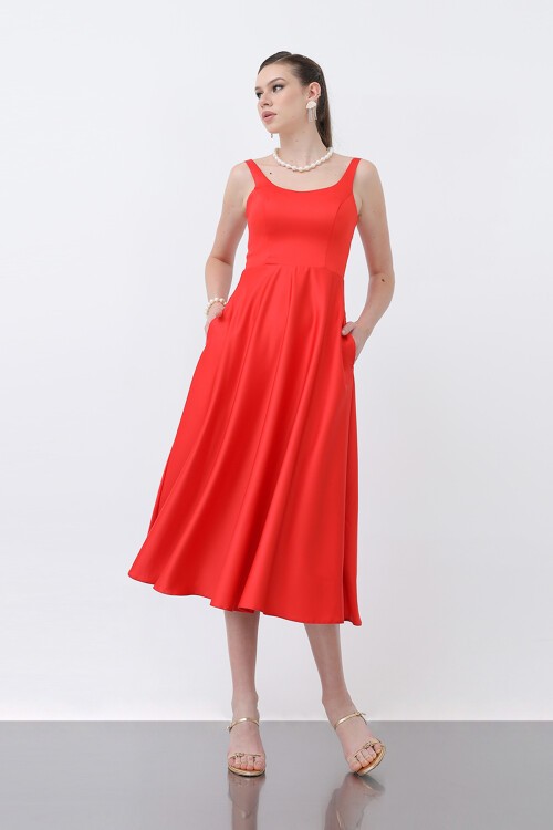 Asklı Midi Elbise - 1726