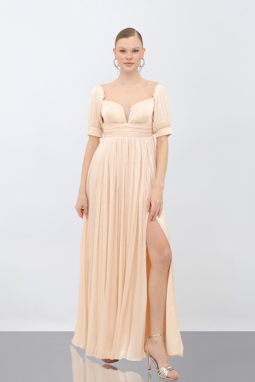 Büzgü Detaylı Elbise - 1734