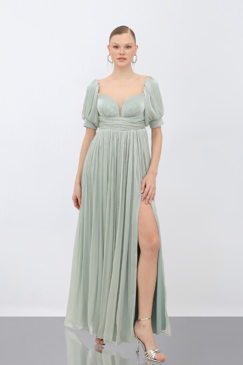 Büzgü Detaylı Elbise - 1734