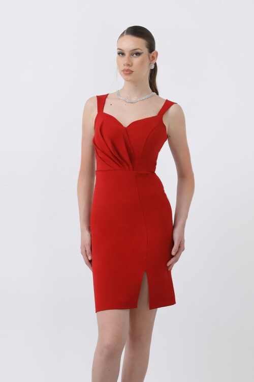 Drapeli Mini Kalem Elbise - 1659