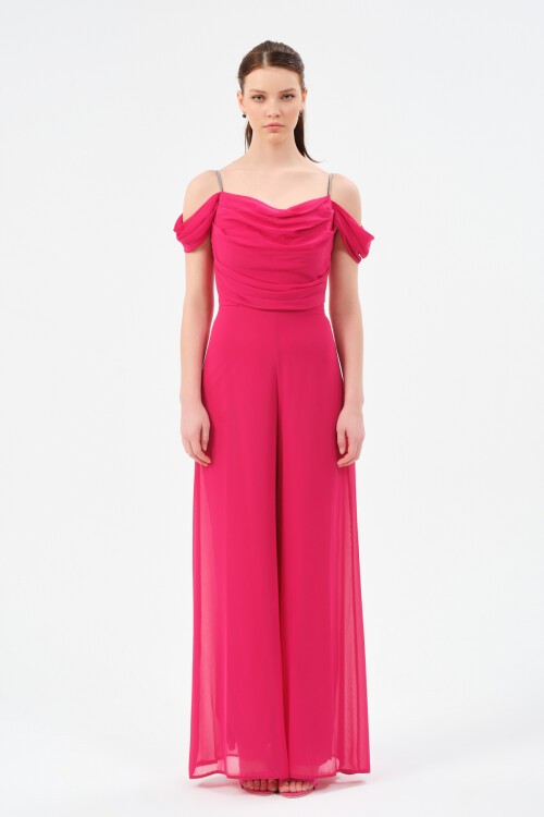 Düşük Omuzlu Askılı Tulum - 1458