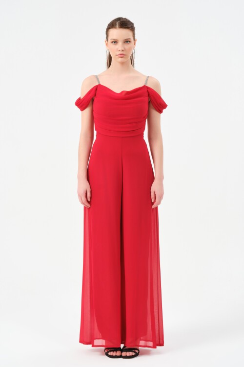 Düşük Omuzlu Askılı Tulum - 1458