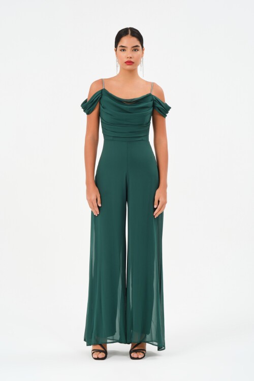 Düşük Omuzlu Askılı Tulum - 1458