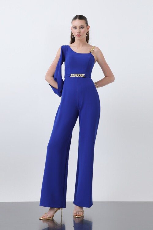 Tek Kollu Zincir Detaylı Tulum - 1630