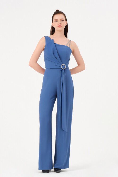 Tek Omuzlu Taş Askılı Tulum - 1454