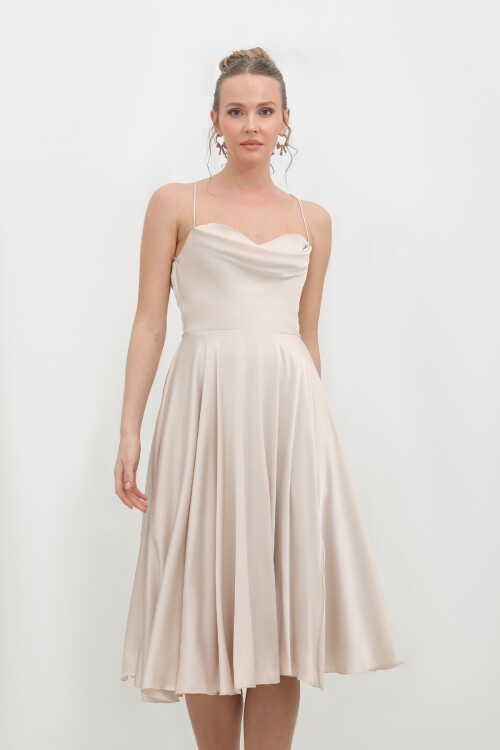 Askılı Midi Elbise - 1772