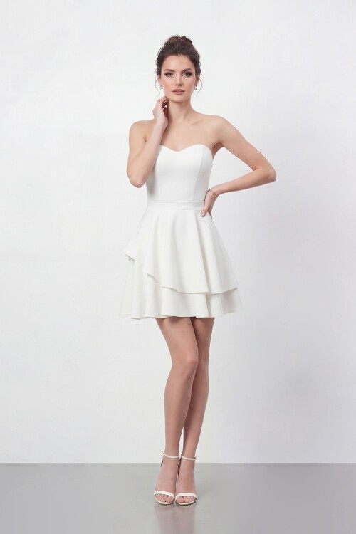 Straplez Kat Kat Mini Abiye - 2079