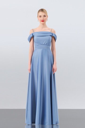 Drape Yırtmaçlı Elbise - 1440