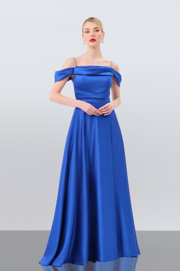 Drape Yırtmaçlı Elbise - 1440