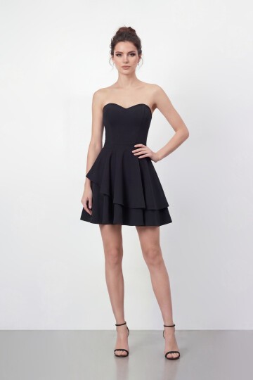 Straplez Kat Kat Mini Abiye - 2079